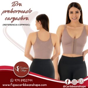 Pre-formed shoulder-strap bra