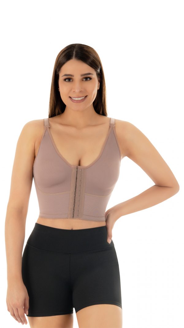 Pre-formed shoulder-strap bra